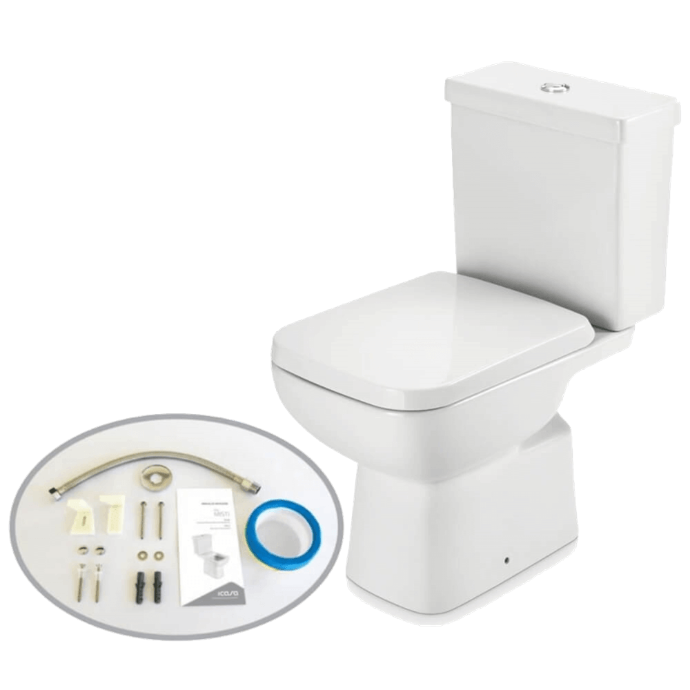 Combo Bacia com Caixa Acoplada + Kit Instalação Misti Branco - CBMIS00 - ICASA