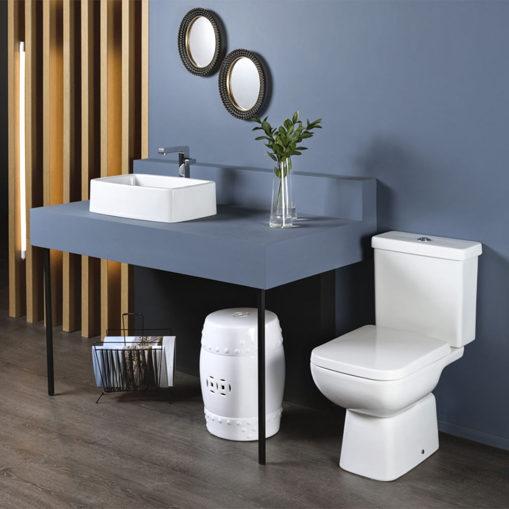 Combo Bacia com Caixa Acoplada + Kit Instalação Misti Branco - CBMIS00 - ICASA - Imagem 5