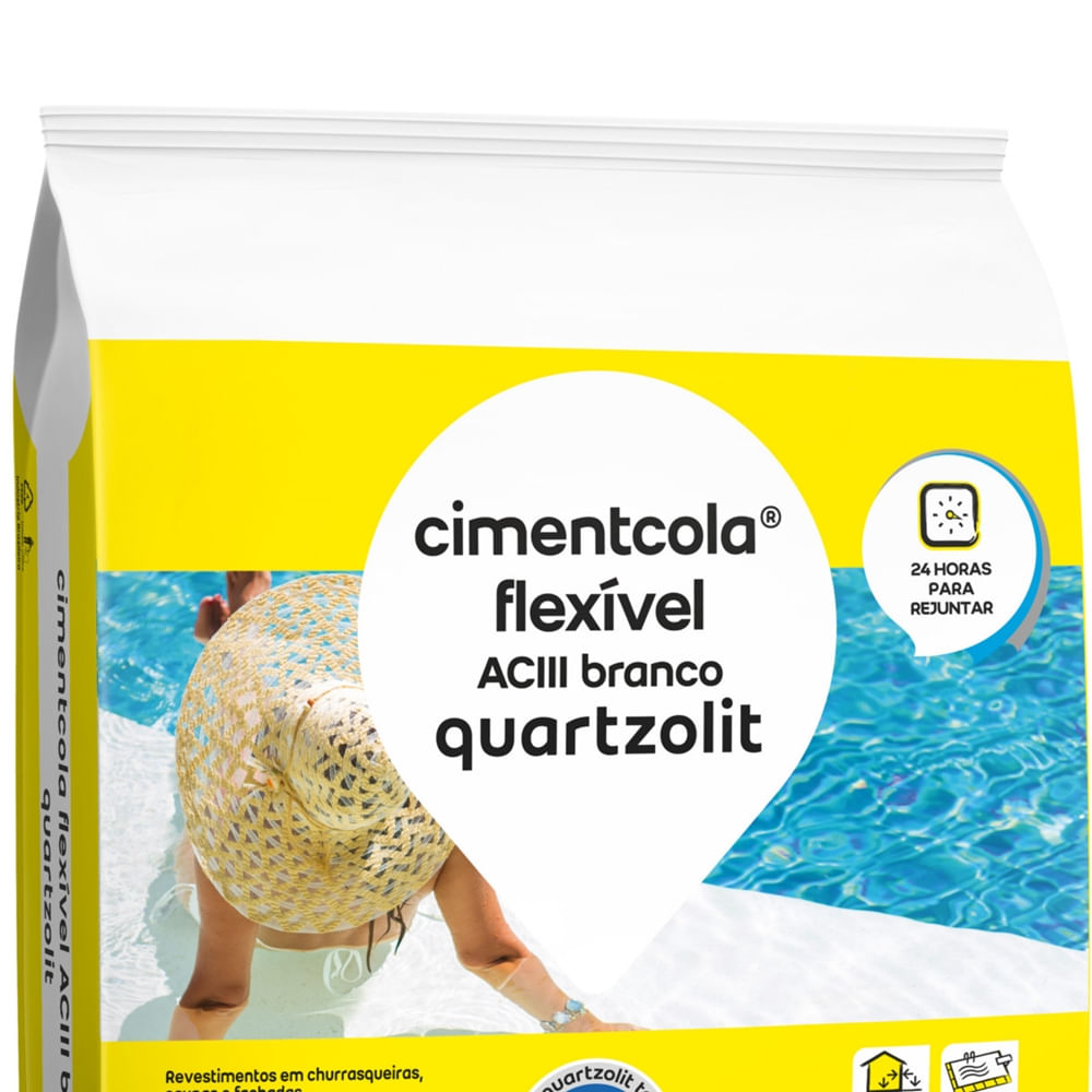 Argamassa Cimentcola Flexível AC3 Branco 20 Kilos - 0069.00000.0020PL - QUARTZOLIT - Imagem 2