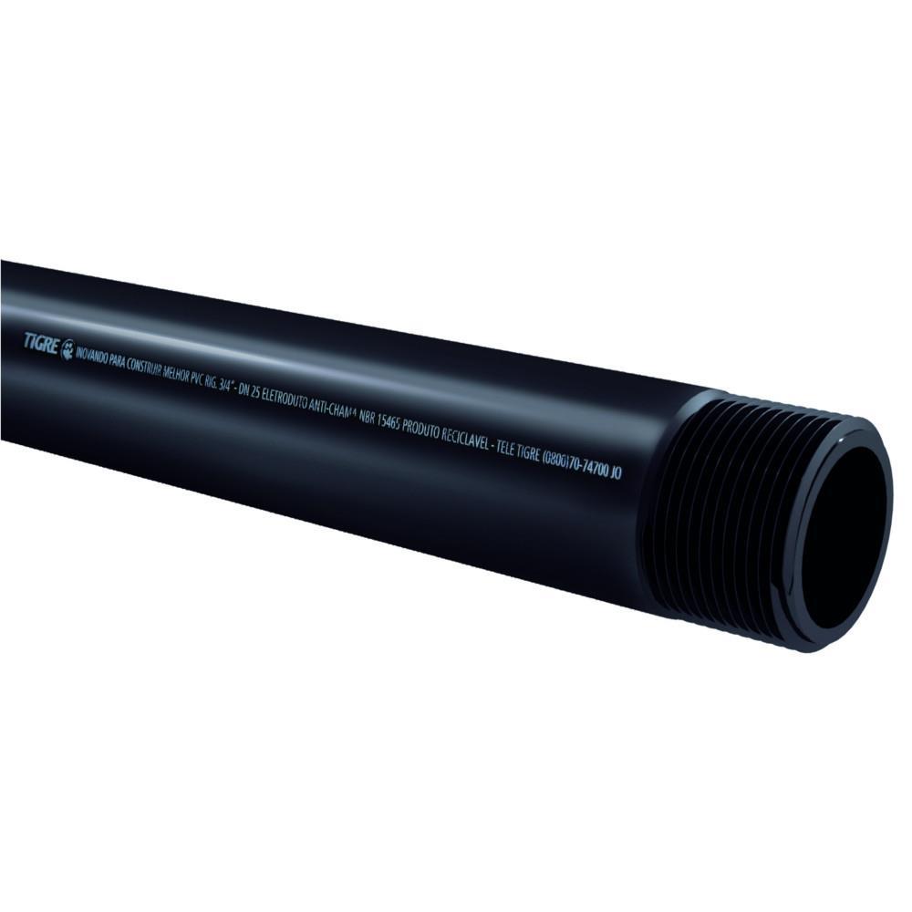 Eletroduto Roscável PVC 3/4"" Com 3 Metros Preto - 14021884 - TIGRE