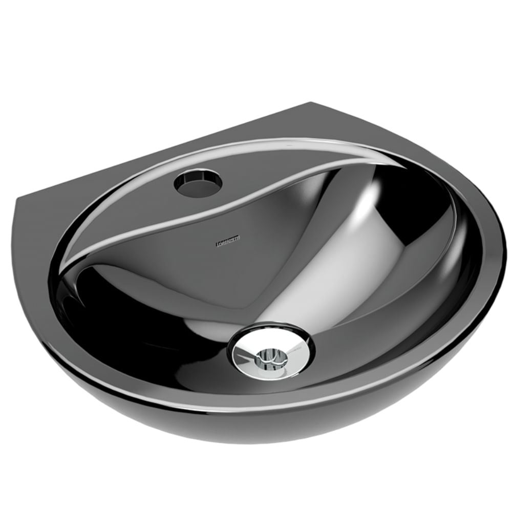 Lavatório Suspenso Way Preto LS-30 - 7714043 - LORENZETTI