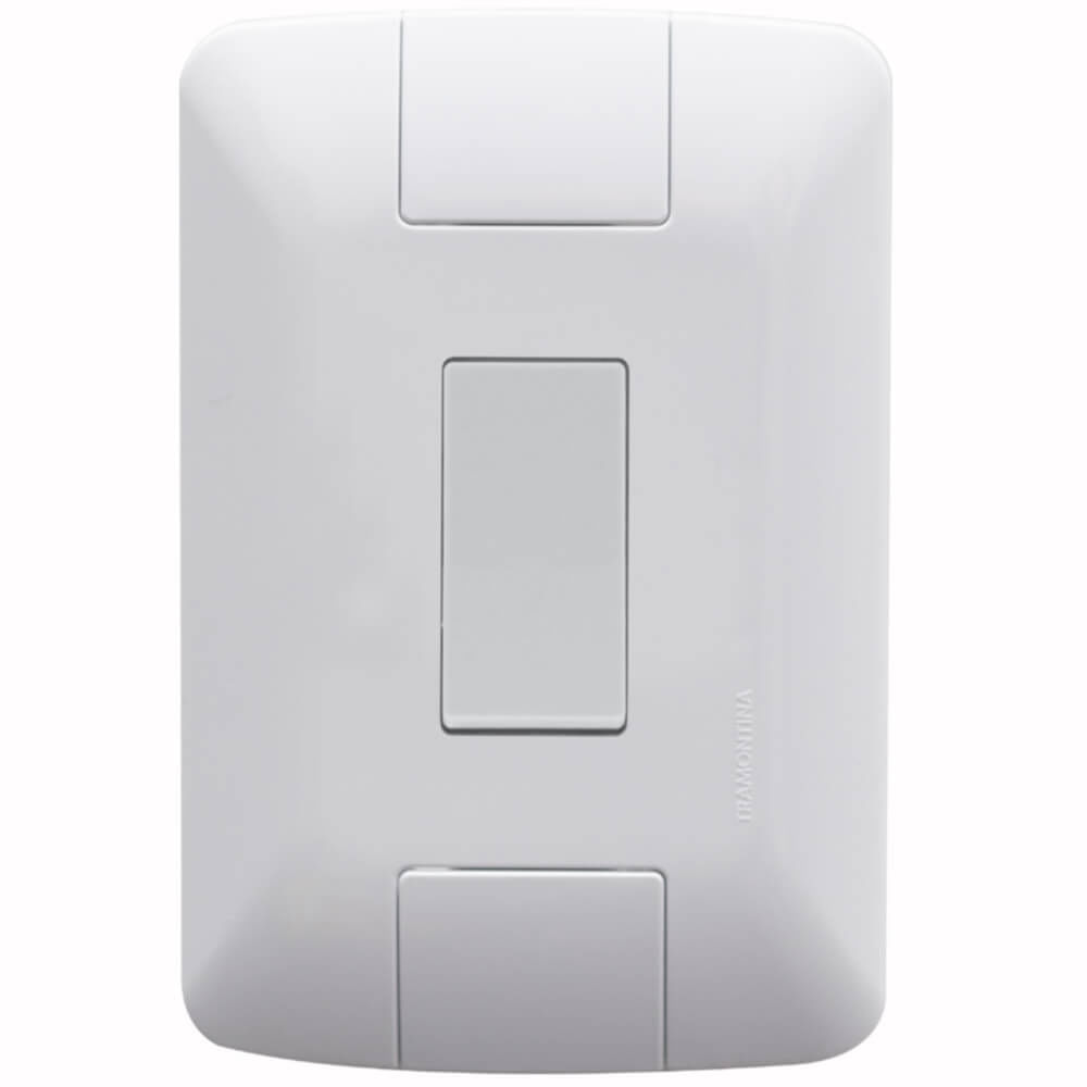 Conjunto 4x2 com 1 Interruptor Paralelo Tramontina Aria 6 Amperes 250 Volts Branco - 57241002 - TRAMONTINA