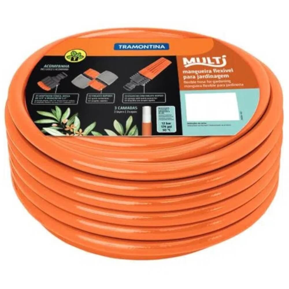 Mangueira Multi para Jardim com Engates Rápidos e Esguicho 10 Metros - 79212101 - TRAMONTINA