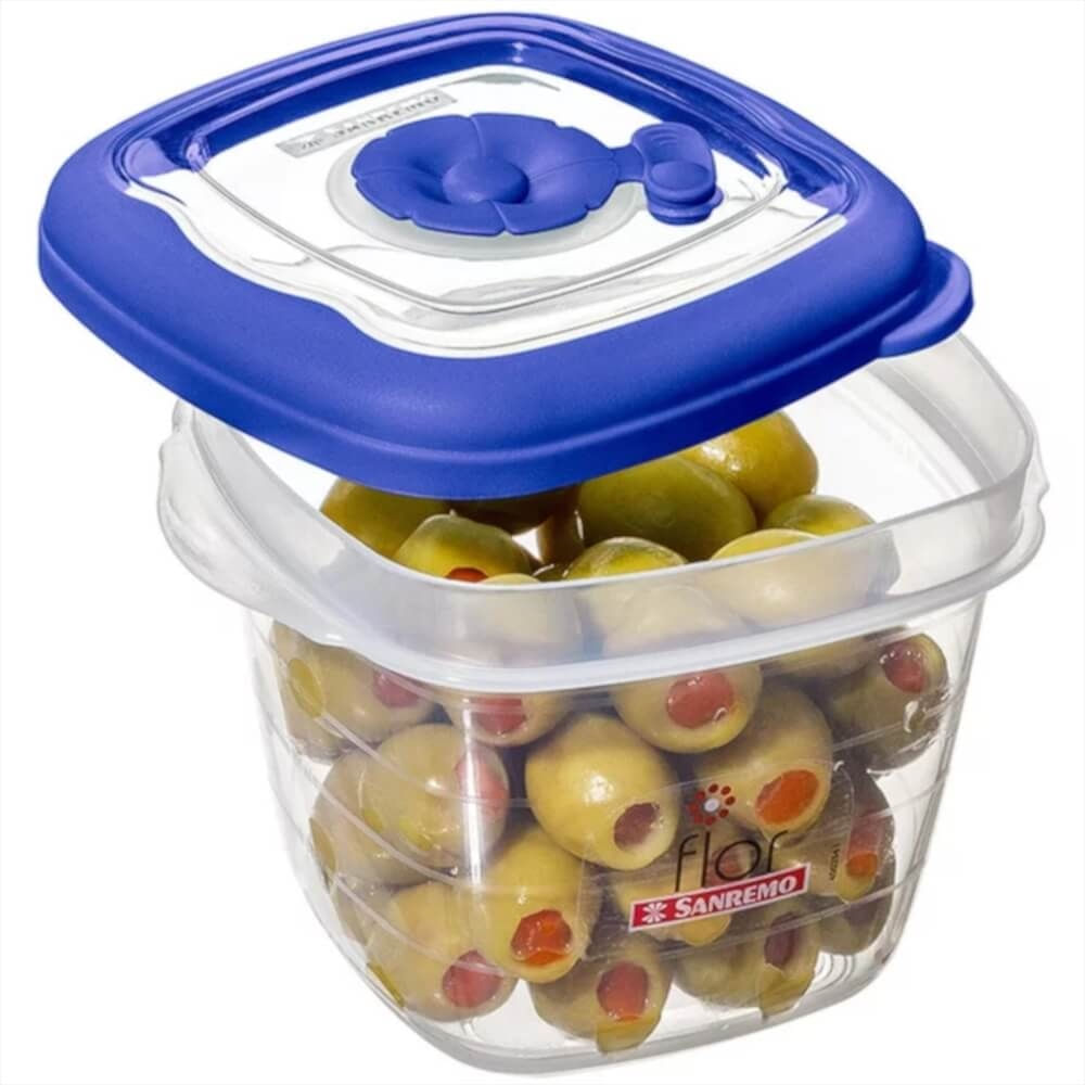 Pote Quadrado Alto Pequeno Cores Sortidas 458ml - 708/5 - SANREMO