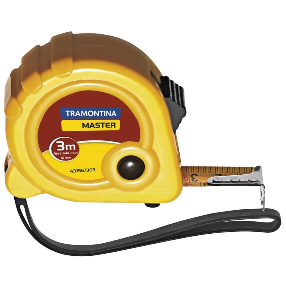 Trena com Fita de Aço e Freio Duplo 3 Metros - 43156303 - TRAMONTINA