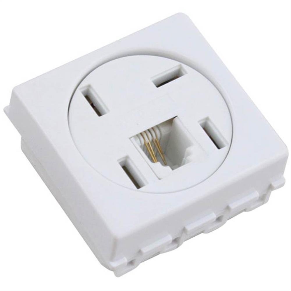 Tomada para Telefone 4P Telebrás+RJ11 Modelo Americano Lux2/Liz - 57115/050 - TRAMONTINA