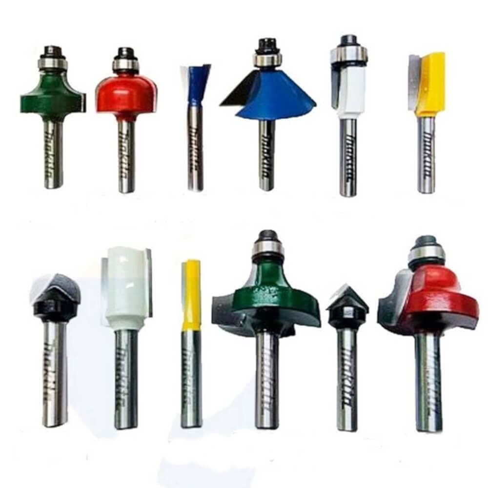 Conjunto de Fresas 6mm com 12 Peças - A-87921 - MAKITA