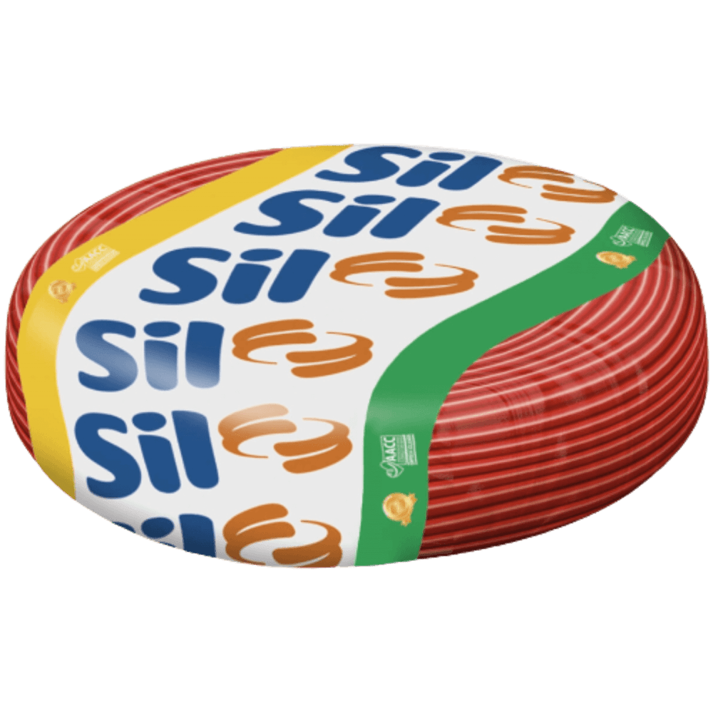 Cabo Flexsil de Cobre 2,5mm 750 Volts Vermelho com 100 Metros - 00003.018.005.1.06 - SIL