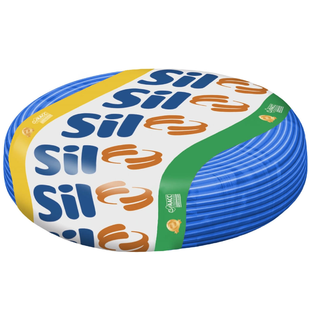 Cabo Flexsil de Cobre 4mm 750 Volts Azul com 100 Metros - 3.019 AZ - SIL