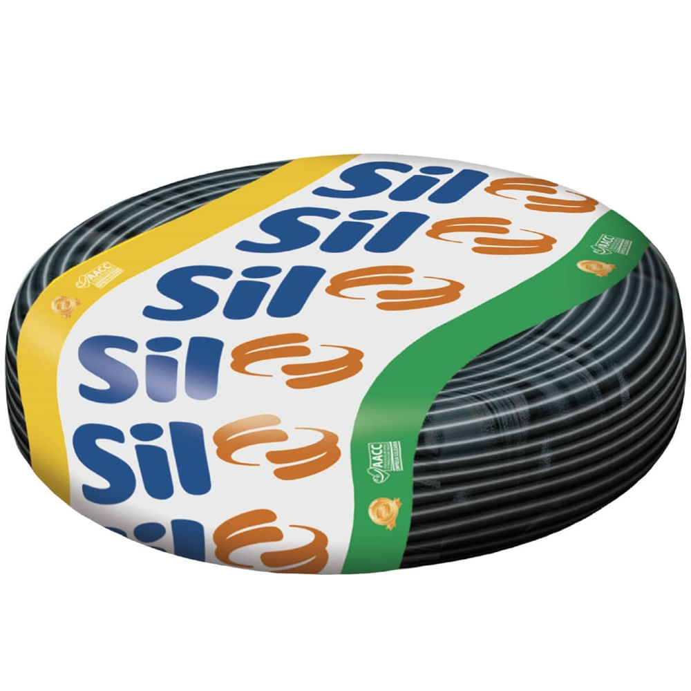 Cabo Flexsil de Cobre 4mm 750 Volts Preto com 100 Metros - 3.019 PT - SIL