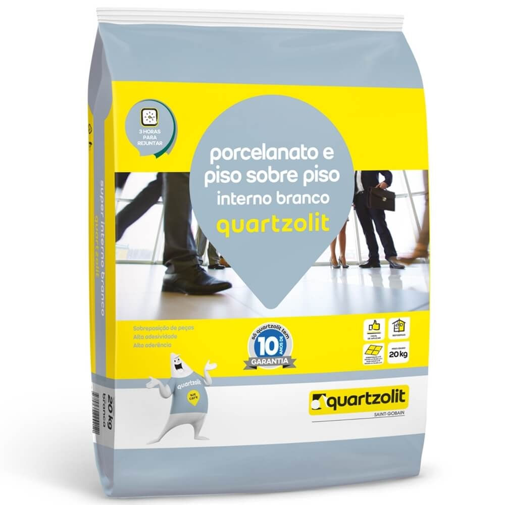 Argamassa Cimentcola Weber Piso Sobre Piso Interno Branco para Porcelanato 20 Kilos - 0046.00000.0020PL - QUARTZOLIT