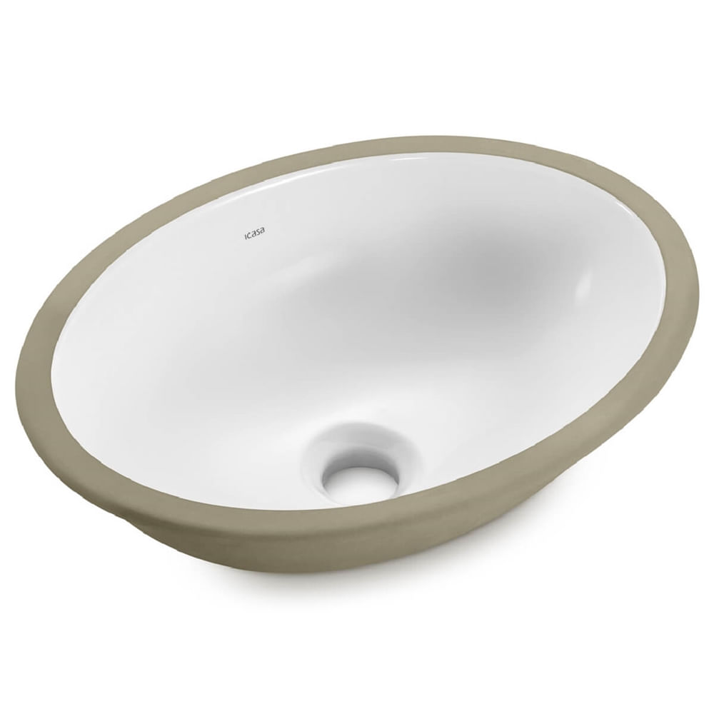 Cuba Oval de Embutir 40x30cm Branca - IL6500 - ICASA