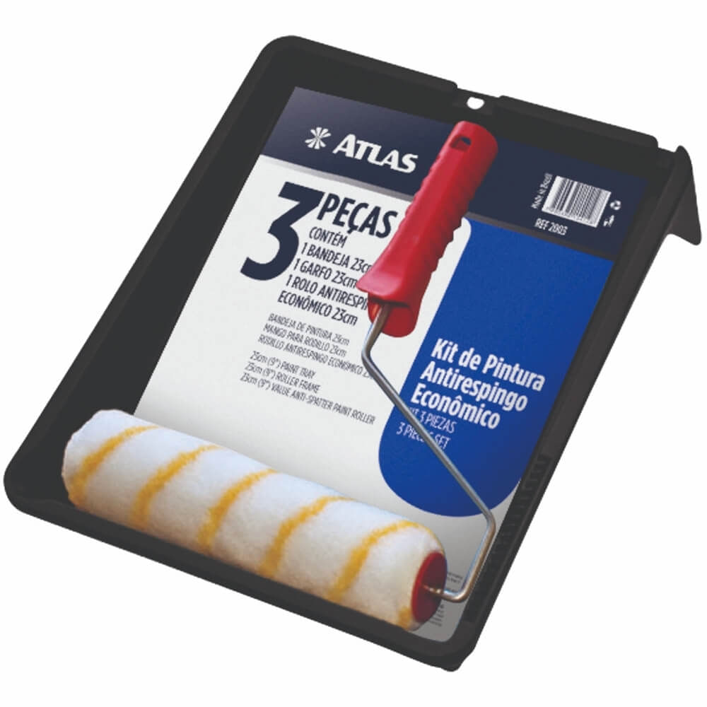 Kit de Pintura Antirrespingo com 03 Peças - 2003 - PINCEIS ATLAS