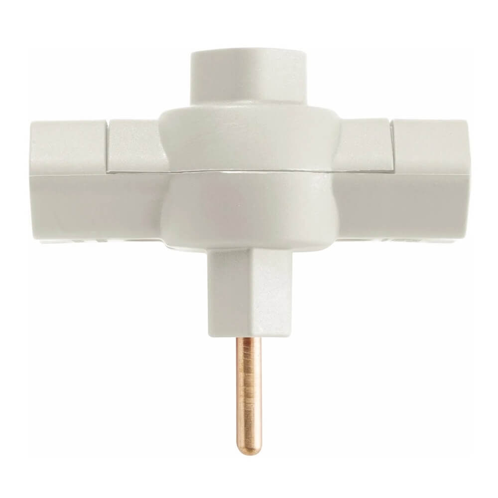 Plugue T Cinza 2P de 10 Ampères e 250 Volts - 57400/170 - TRAMONTINA