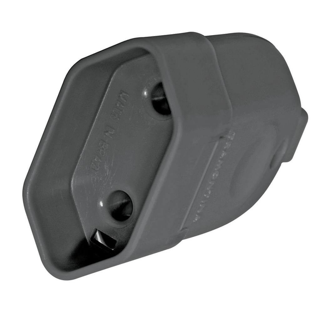 Plugue Fêmea 2P de 10 Ampères e 250 Volts - 57403152 -TRAMONTINA - Imagem 2