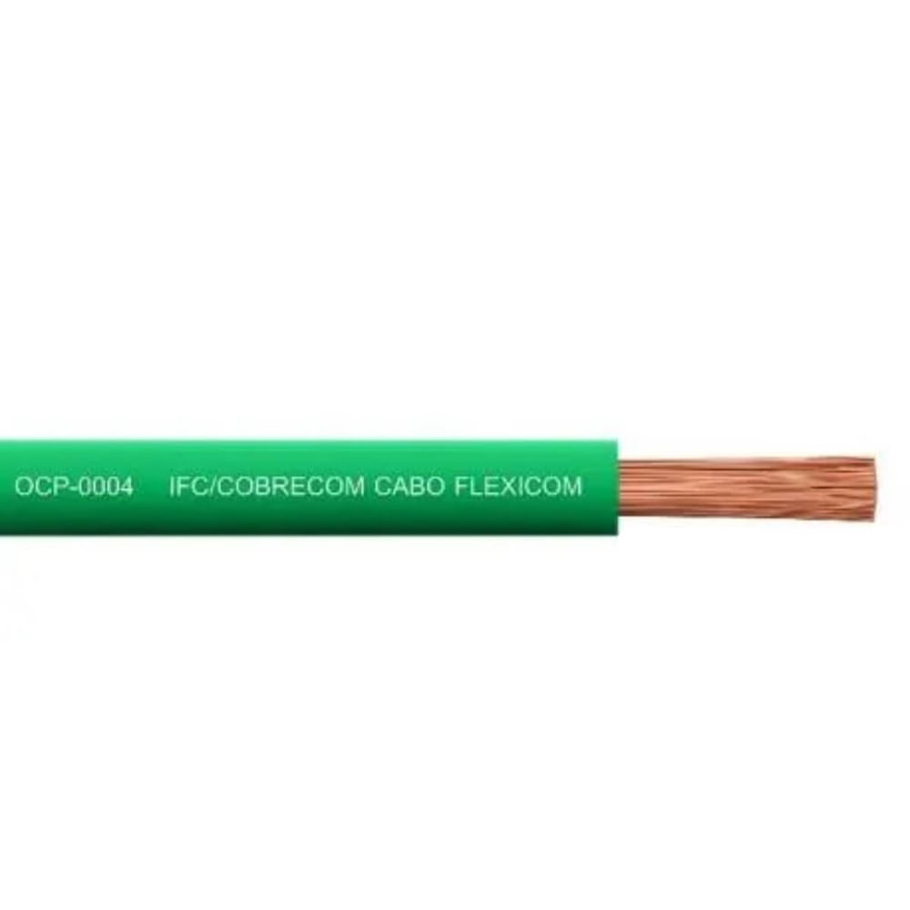 Cabo Flexicom de Cobre 1,5mm 750 Volts Verde com 100 Metros - 1150405401 - COBRECOM - Imagem 2