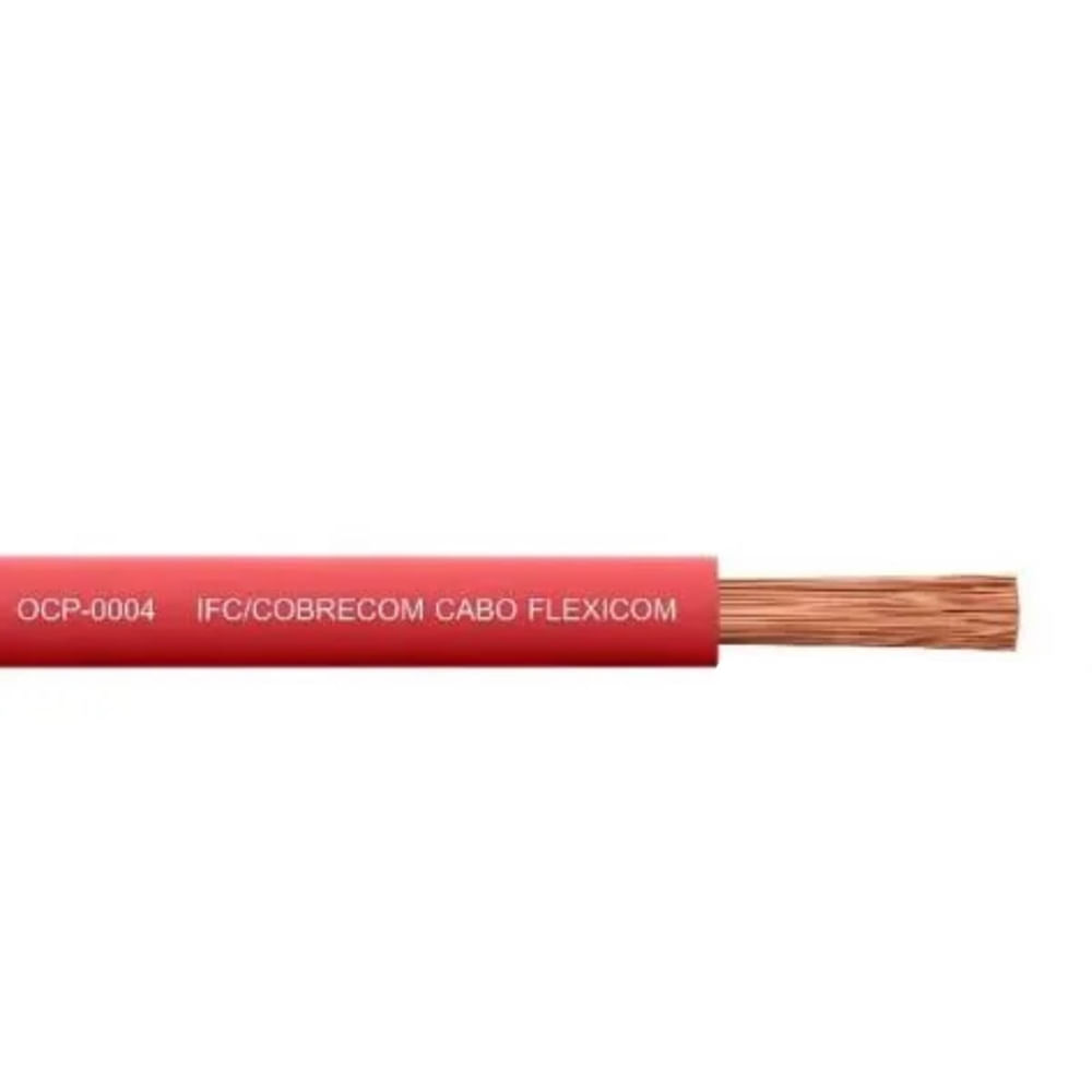 Cabo Flexicom de Cobre 16mm 750 Volts Vermelho com 100 Metros - 1150906401 - COBRECOM - Imagem 2