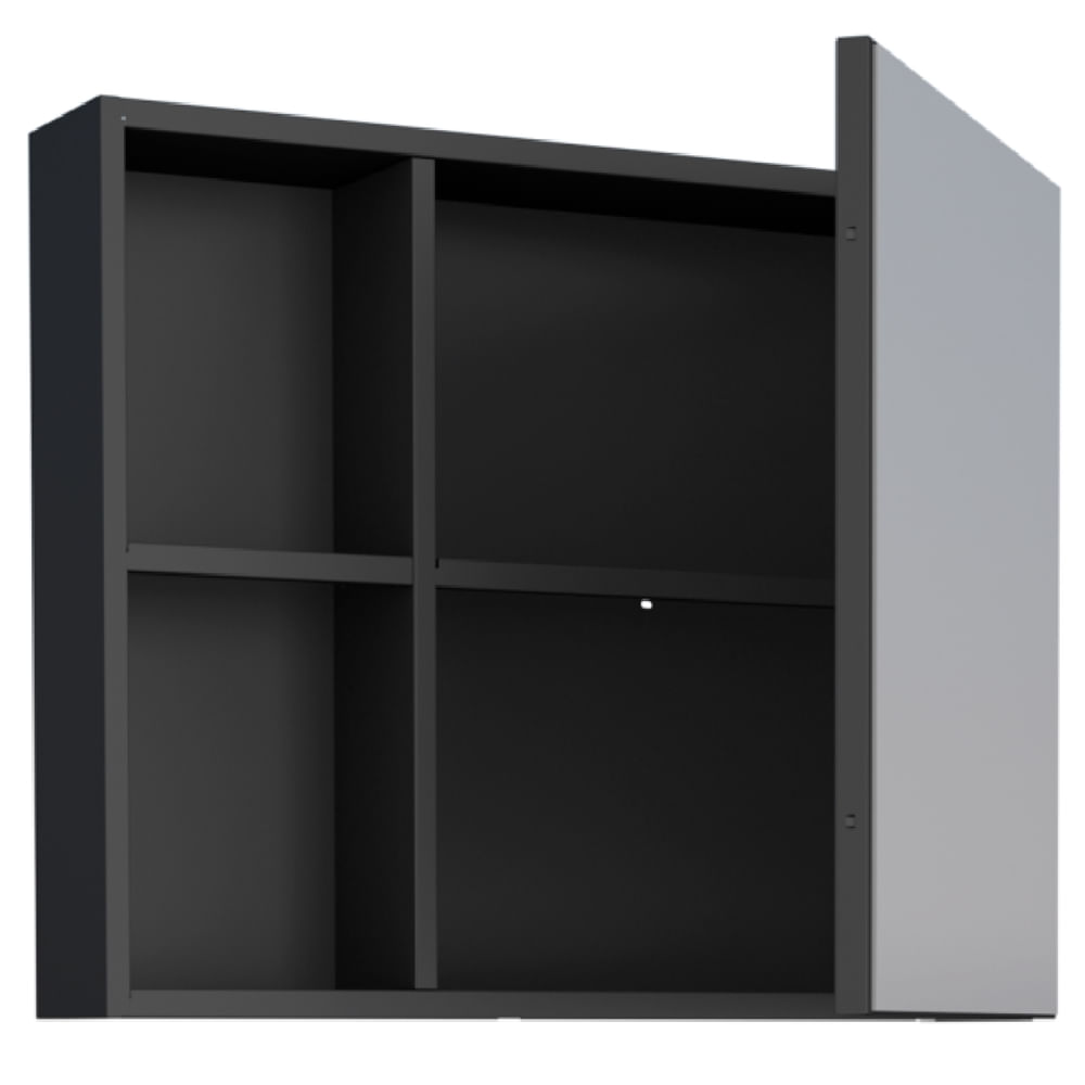 Espelheira em Aço Ameixa com Armário Preto 60cm - P101219 - COZIMAX - Imagem 2