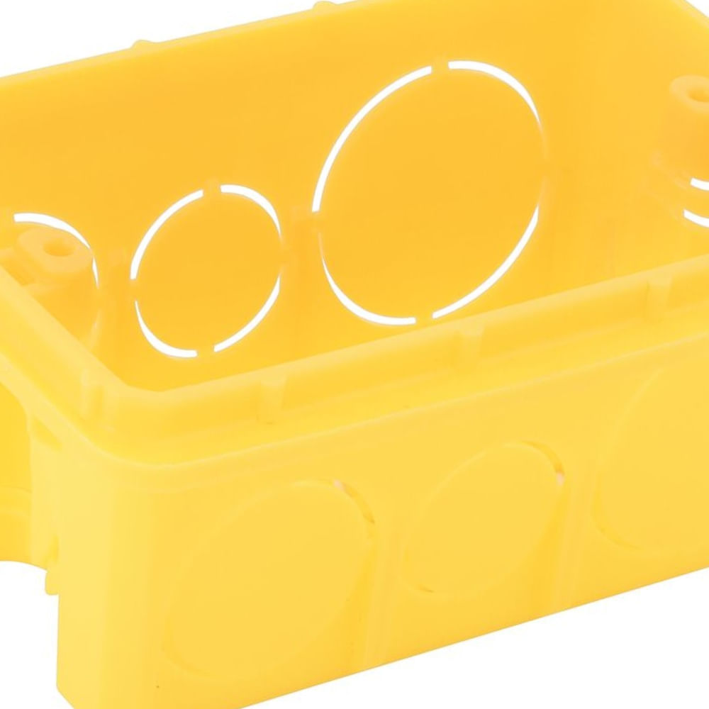 Caixa De Embutir Retangular Amarela De PVC 4X2 - 57500044 - TRAMONTINA - Imagem 2