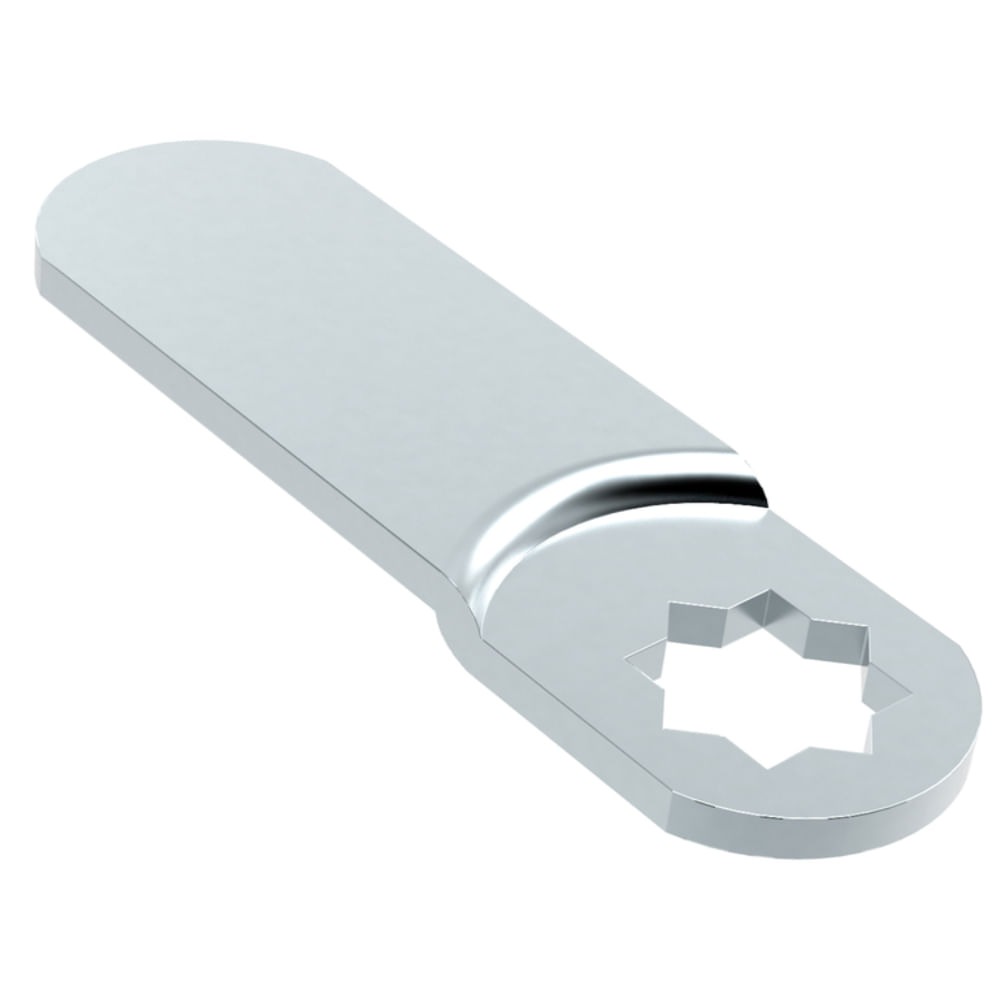 Fechadura Para Móveis De Aço 0511 90º Rosca Total 1 Peça e Linguenta Furo Quadrado 8,4 Com Dobra De 1,5X49 Embalagem  Autosserviço - SOPRANO - Imagem 3