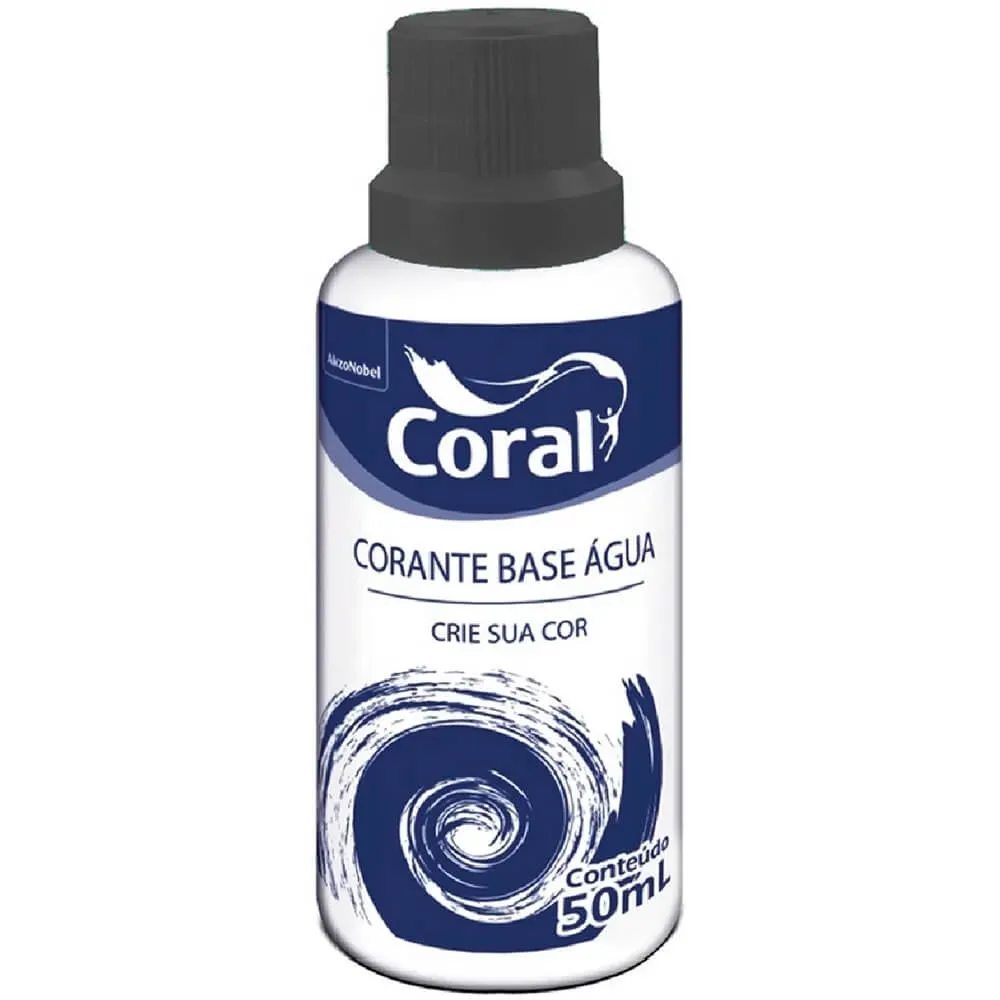 Corante Líquido à Base de Água 50ml Preto - 5202602 - CORAL
