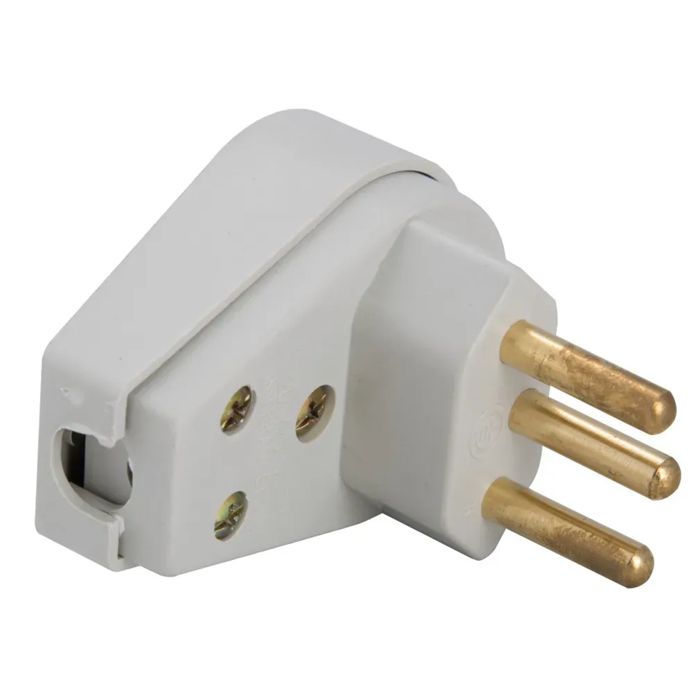 Plugue Angular 2P+T de 10 Ampères e 250 Volts Cinza - TRAMONTINA - Imagem 2