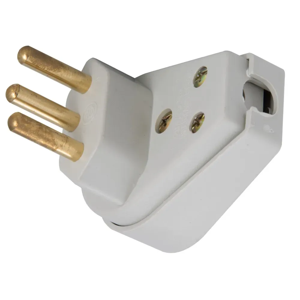 Plugue Angular 2P+T de 10 Ampères e 250 Volts Cinza - TRAMONTINA - Imagem 3