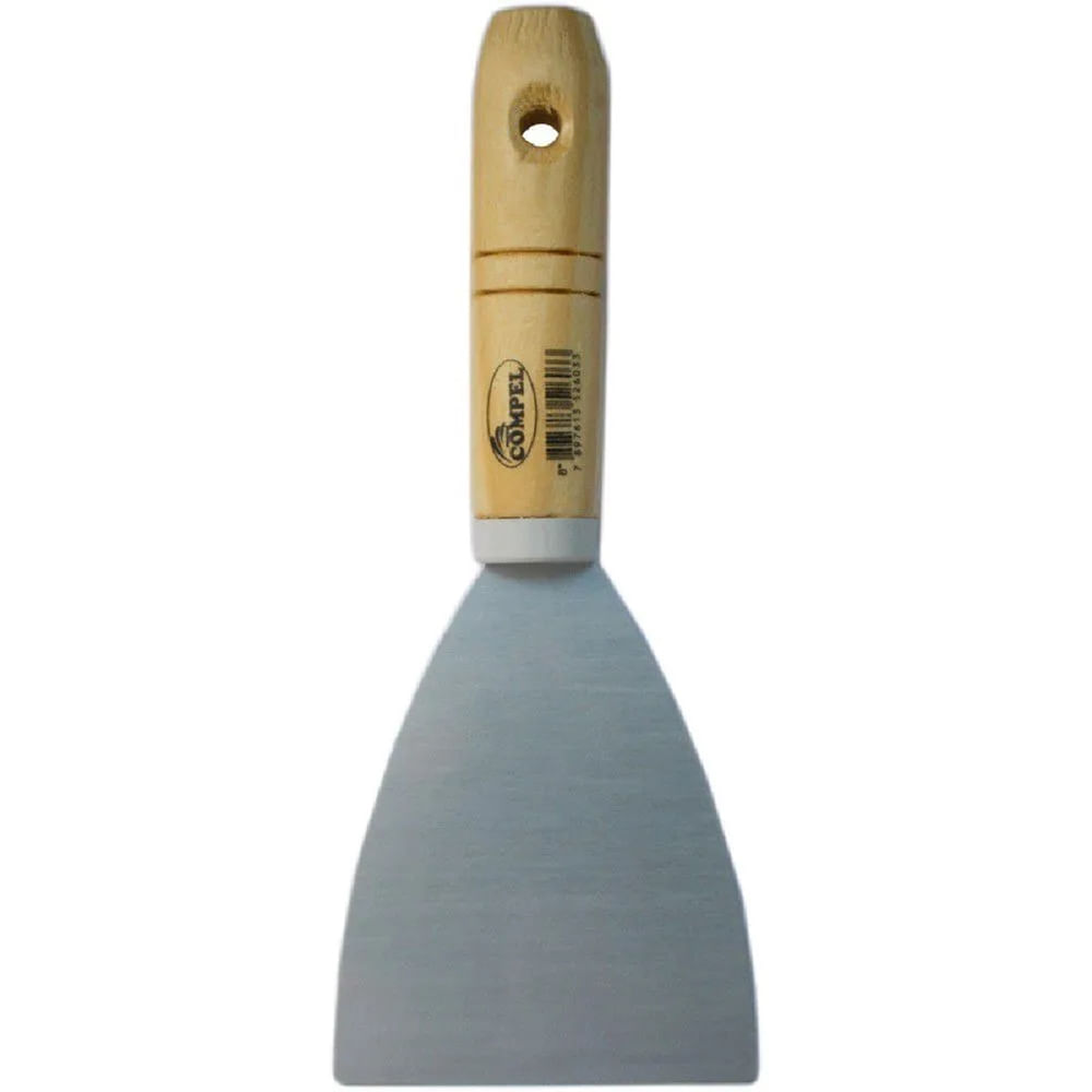 Espátula em Aço Temperado com Cabo de Madeira 8 cm - 0.2603 - COMPEL