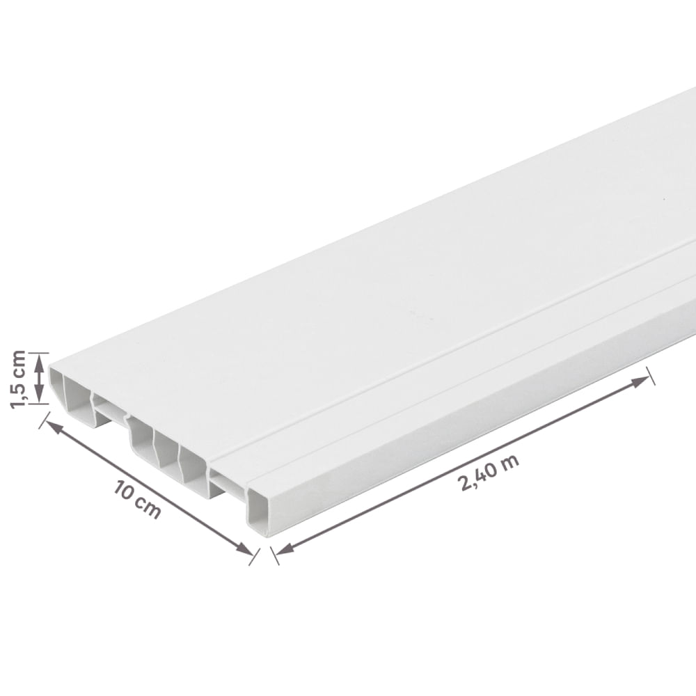 Rodapé de PVC com 240x10cm Branco - 083642060010 - PERMATTI - Imagem 7