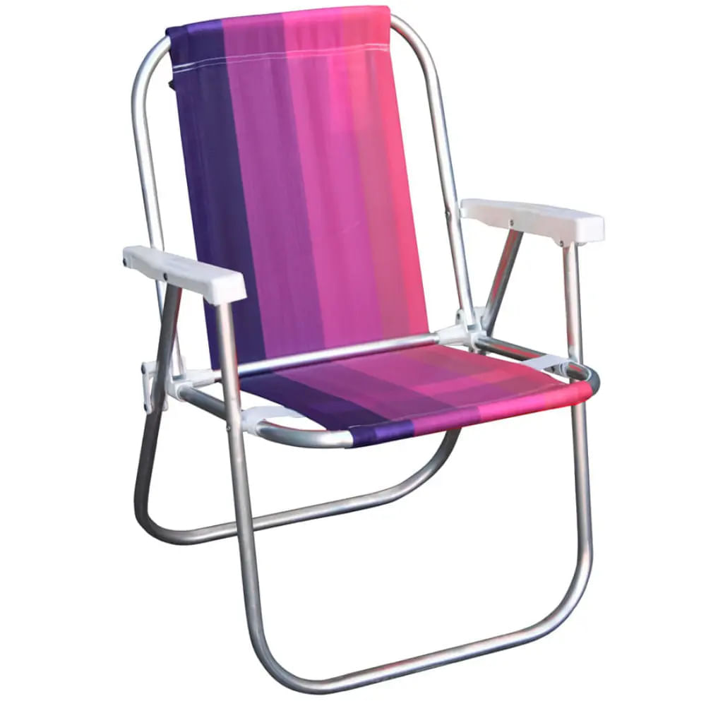Cadeira de Praia Varanda Alta Standart em Alumínio Cores Sortidas - CAD0047 - BOTAFOGO - Imagem 3