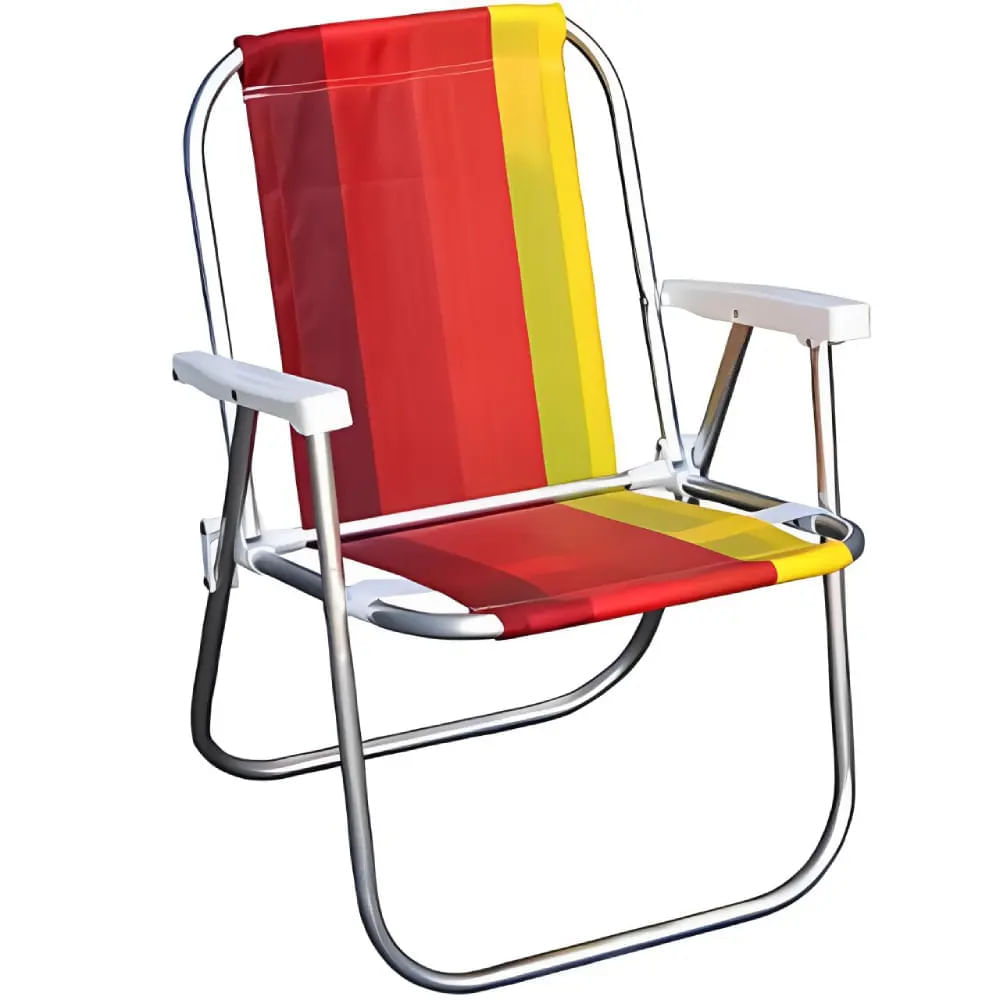 Cadeira de Praia Varanda Alta Standart em Alumínio Cores Sortidas - CAD0047 - BOTAFOGO - Imagem 4