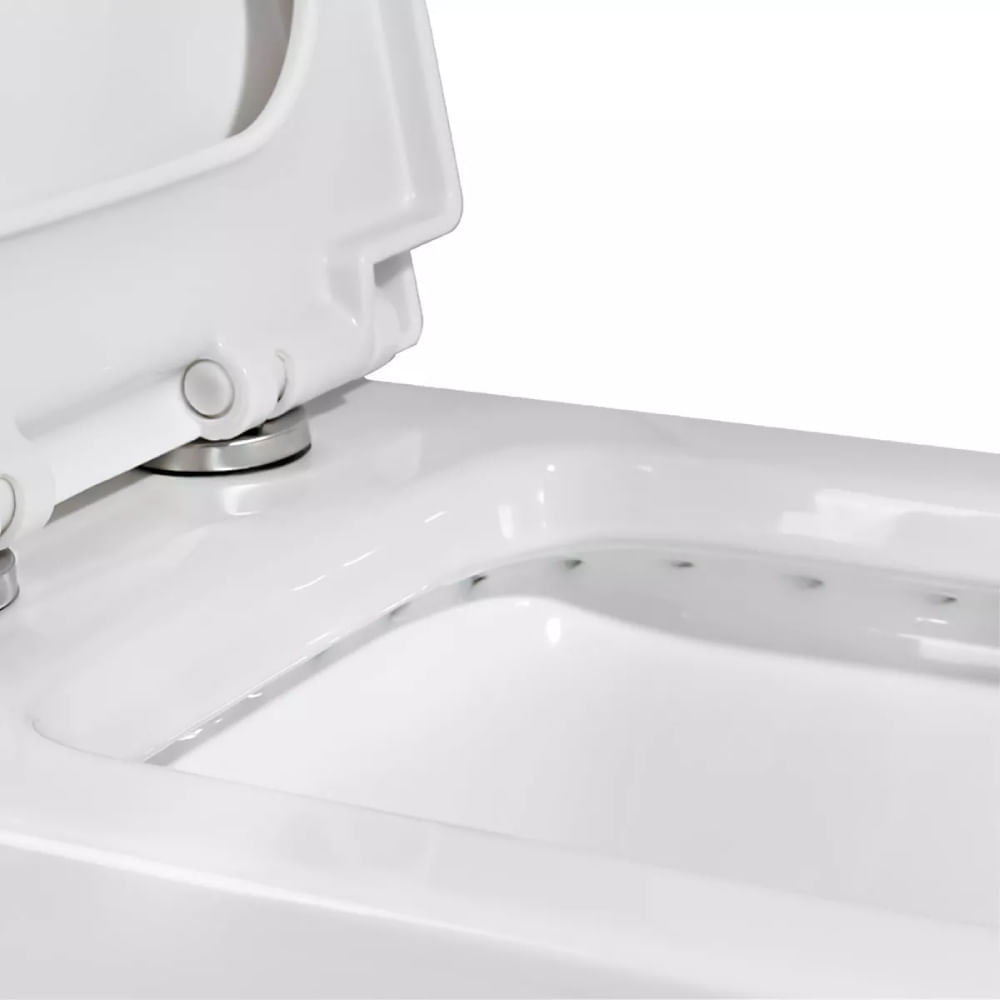 Vaso Sanitário Monobloco Esmaltado com Caixa Acoplada e Assento Anti-Ruído Branco Milão - SAN-002 - STILLUS HOME - Imagem 4