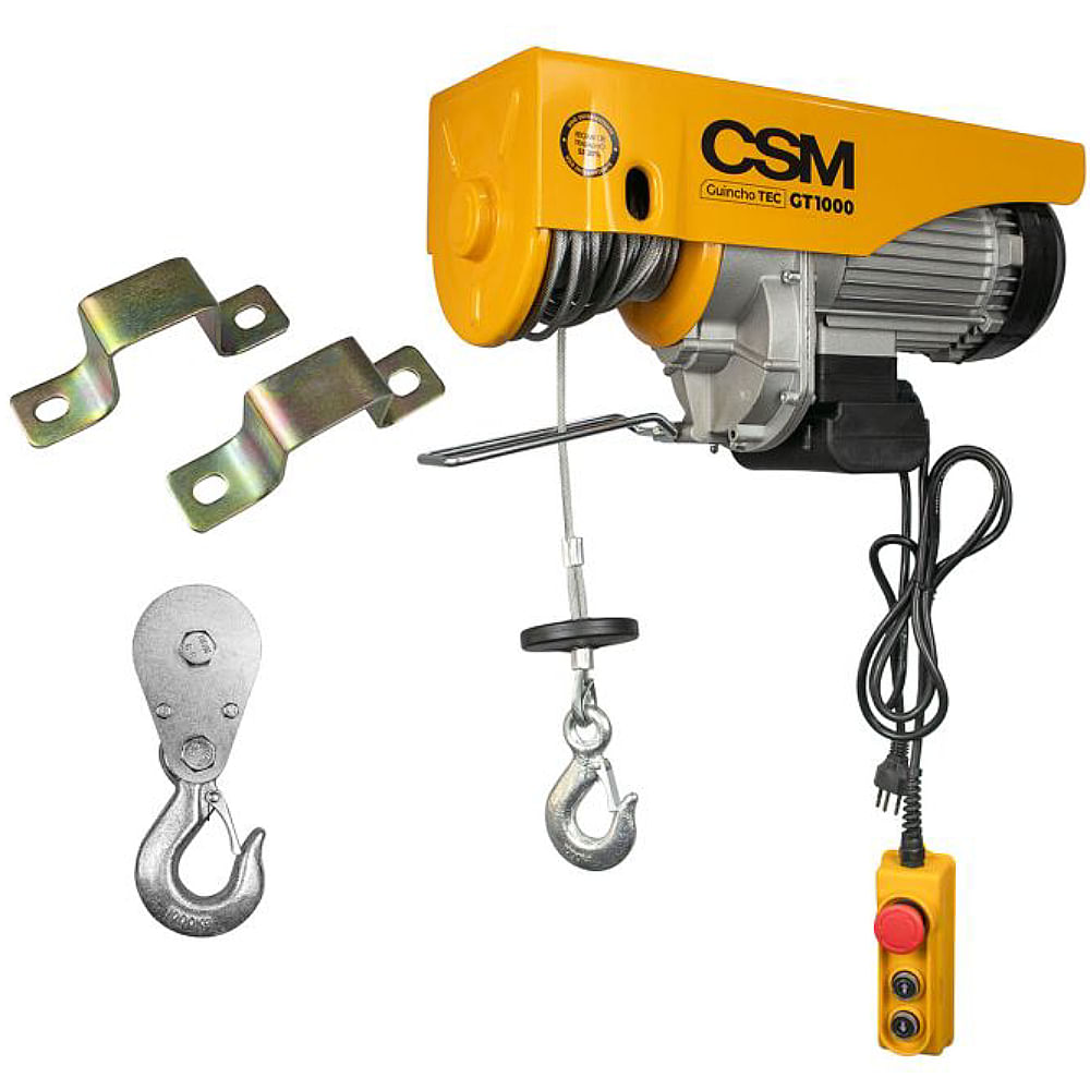 Guincho Elétrico TEC GT 500/1000 Monofásico 110 Volts - 71000591 - CSM