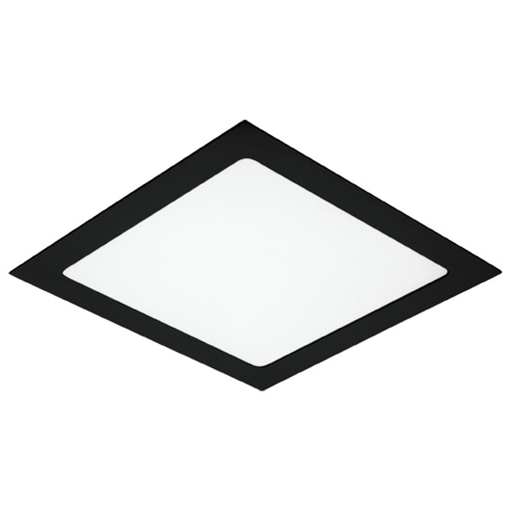 Painel com Placa Led Quadrado de Embutir Lys 18 Watts 6500K Preto - 15140228 - TASCHIBRA - Imagem 2