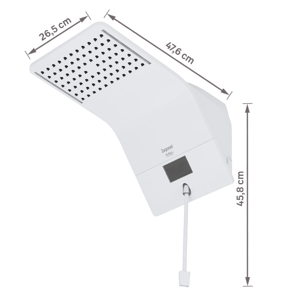 Ducha Dulaci Premium Eletrônica 7500 Watts 220 Volts Branco - DDPEL75220BR03 - ZAGONEL - Imagem 7