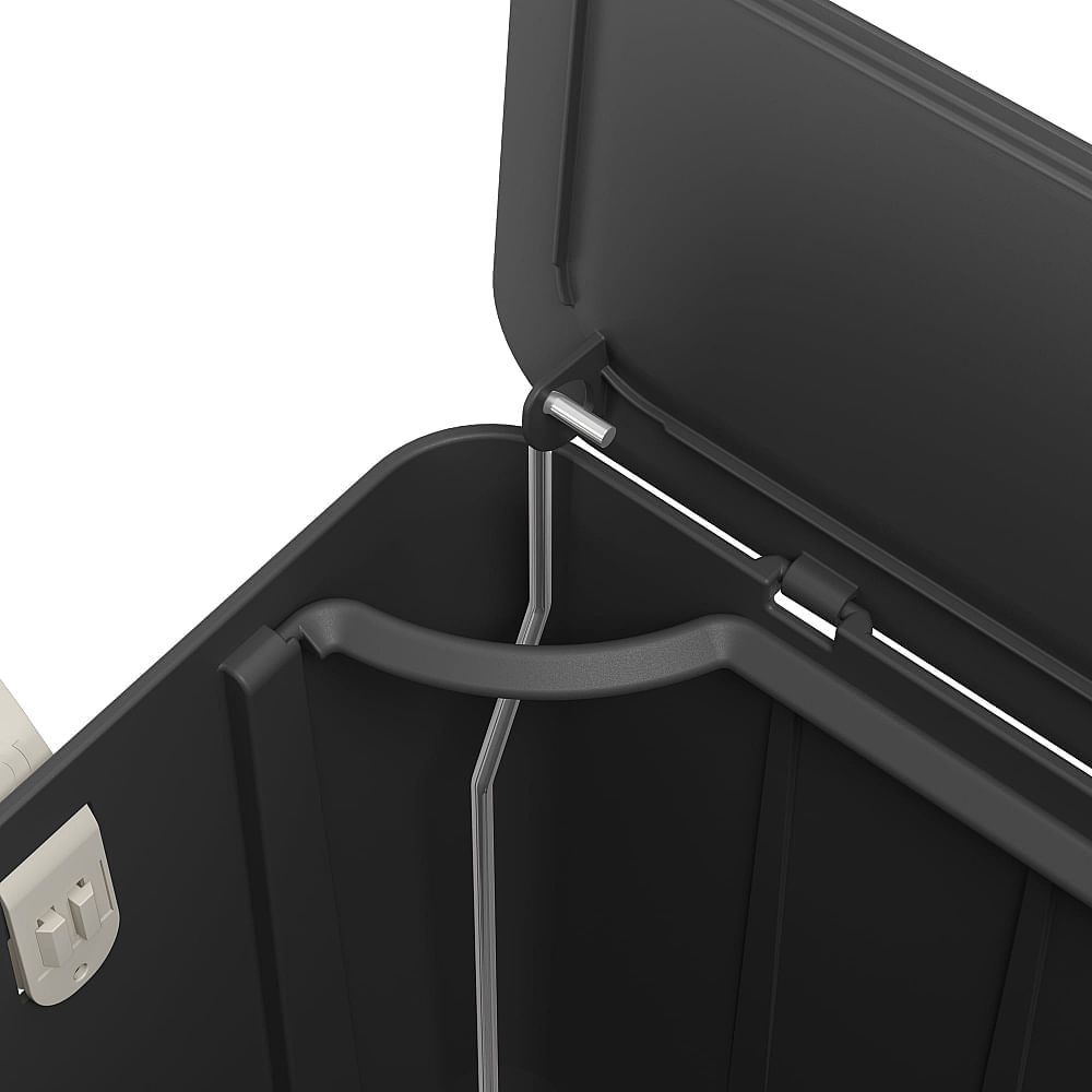 Lixeira Borboleta com Pedal 6 Litros Cinza Chumbo com Alça - 10660/0536 - COZA - Imagem 4