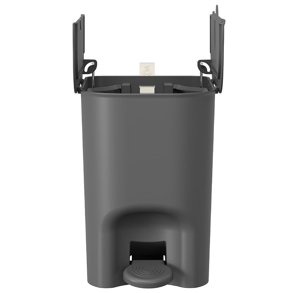 Lixeira Borboleta com Pedal 6 Litros Cinza Chumbo com Alça - 10660/0536 - COZA - Imagem 5