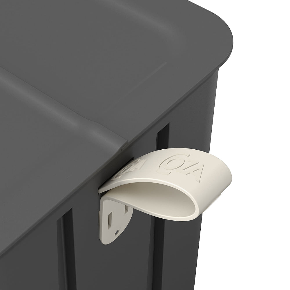 Lixeira Borboleta com Pedal 6 Litros Cinza Chumbo com Alça - 10660/0536 - COZA - Imagem 7