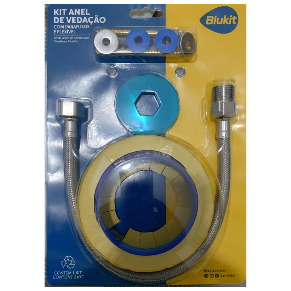 Kit Anel de Vedação para Vaso Sanitário com Guia e Kit para Fixação em Latão - 292516-61 - BLUKIT - Imagem 7