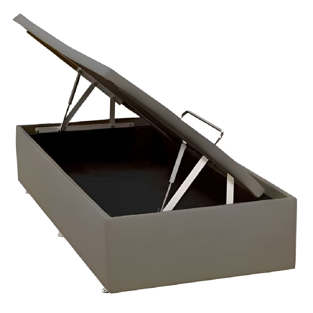 Base Baú Physical Camurça Bege para Solteiro com 88x188x39cm - 1051612185 - ORTOBOM