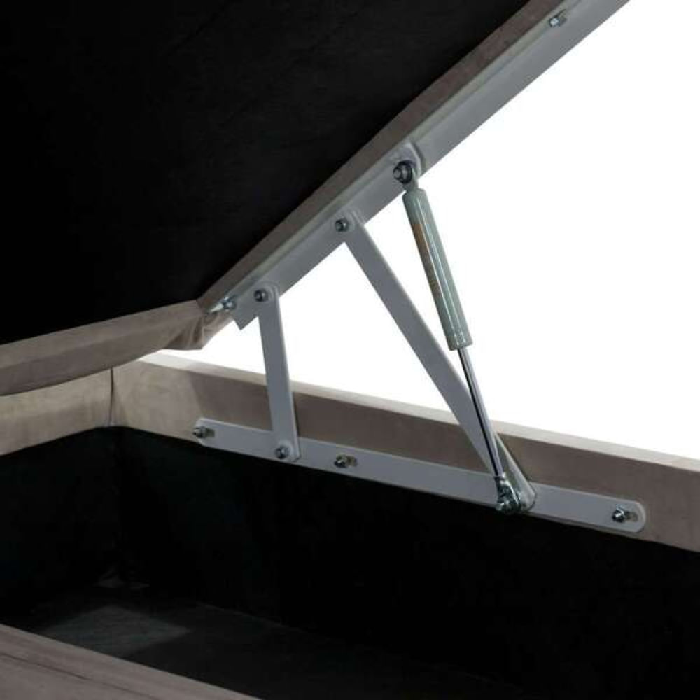 Base Baú Physical Camurça Bege para Solteiro com 88x188x39cm - 1051612185 - ORTOBOM - Imagem 3