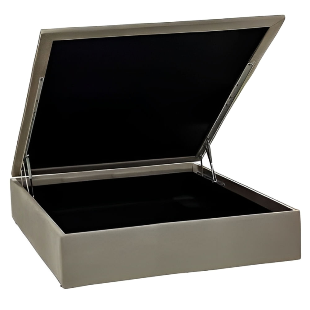 Base Baú Physical Camurça Bege para Casal 138x188x39cm - 1051612186 - ORTOBOM