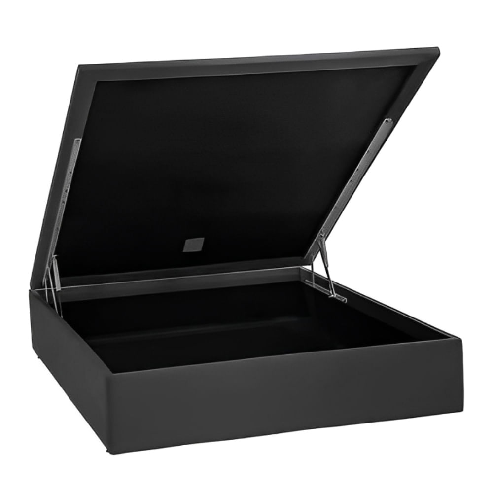Base Baú Physical Camurça Cinza Casal 138x188x39cm - 1051612180 - ORTOBOM