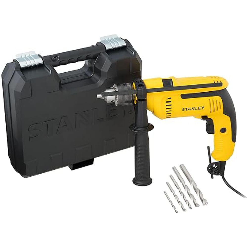 Furadeira de Impacto 1/2" 710 Watts com 5 Brocas 110 Volts Chave VVR com Maleta - SDH710KABR - STANLEY
