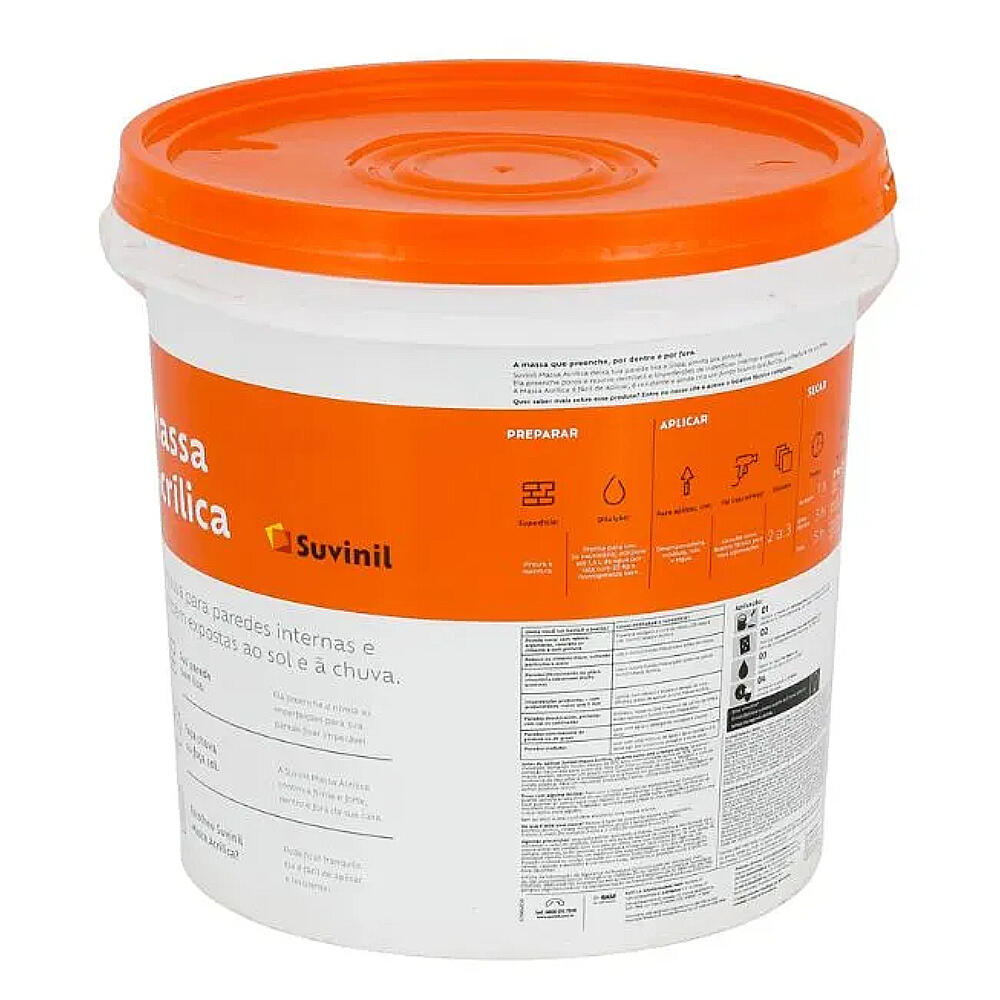 Massa Acrílica de 25 Kilos Branca - 50687605 - SUVINIL - Imagem 2