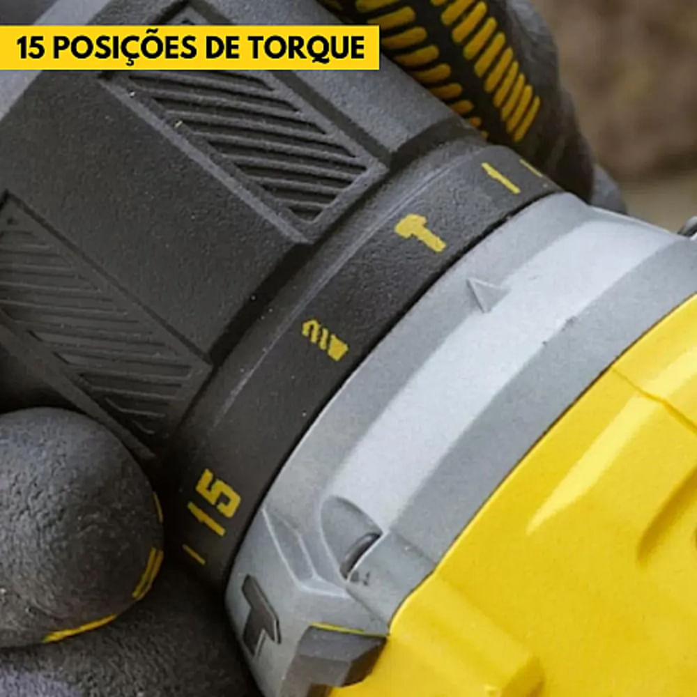 Parafusadeira e Furadeira de Impacto Brushless 1/2" 13mm 20 Volts Max Bivolt com 2 Baterias + Maleta - SBD715D2K-BR - STANLEY - Imagem 6