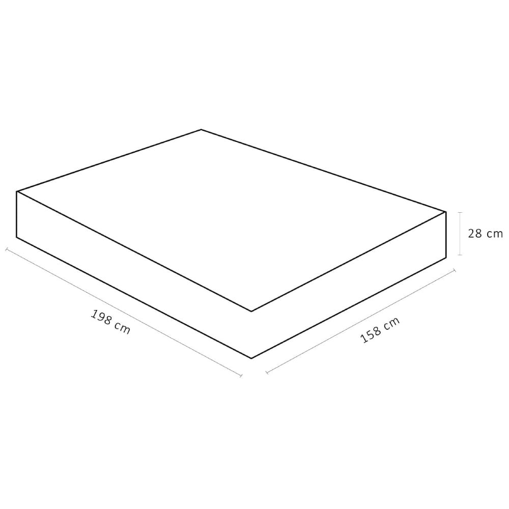Colchão de Espuma Queen Size Airtech Ortopillow 150 D45 28x158x198cm - 1040328319 - ORTOBOM - Imagem 3