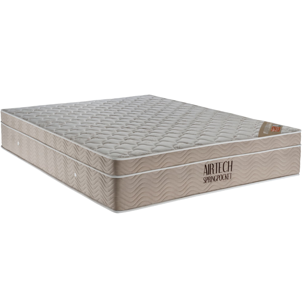 Colchão de Espuma Casal Airtech Spring Pocket 138x188x35cm - 1040421011 - ORTOBOM