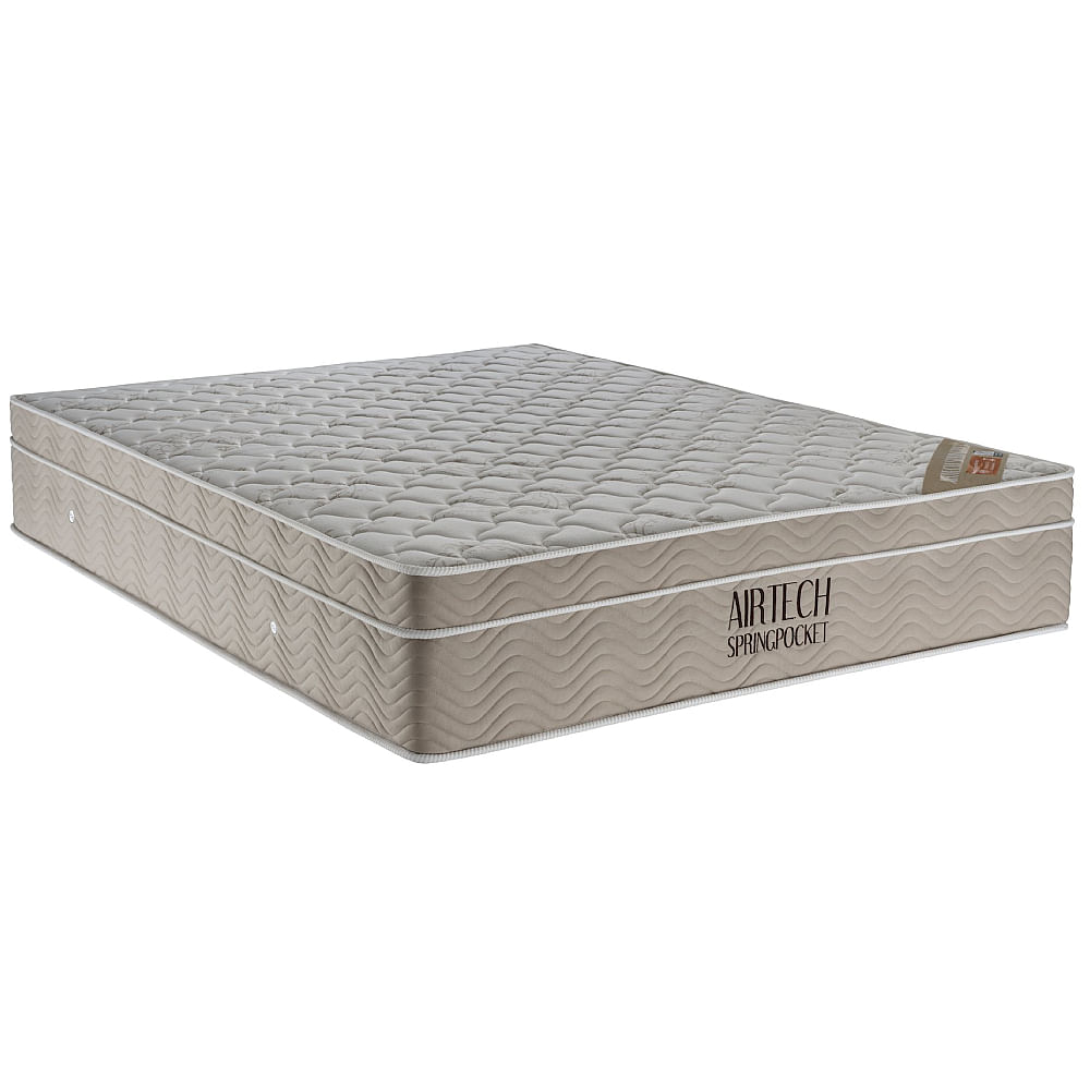 Colchão de Espuma Queen Size Airtech Spring Pocket 158x198x25cm - 1040421019 - ORTOBOM