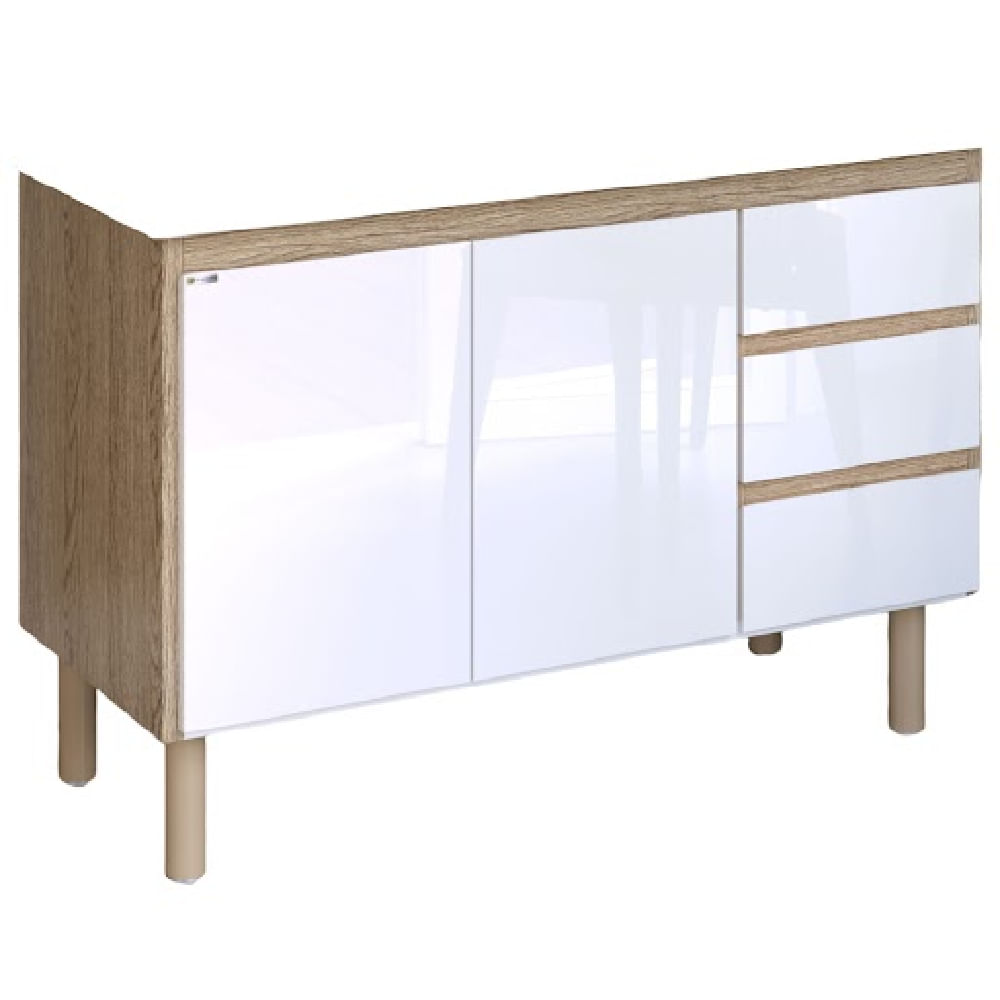 Armário de Cozinha 116,2cm Atenas Sem Pia Branco - 584102 - A.J. RORATO